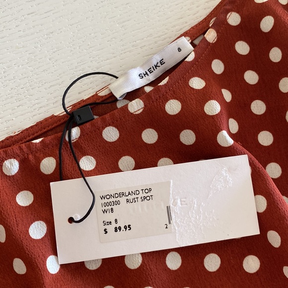⬇️ PRICE DROP ⬇️ NWT - Sheike Wonderland Polka Dot One Sleeve Blouse - Picture 5 of 8